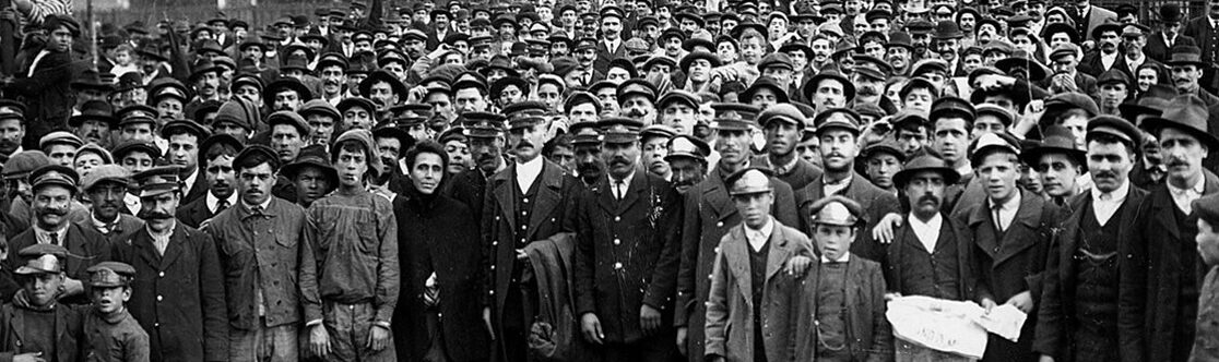 Foto da greve geral de 1917 em São Paulo